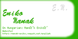 eniko manak business card